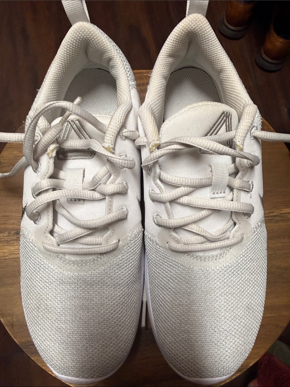 Nike Light Gray and White Athletic Sneakers
